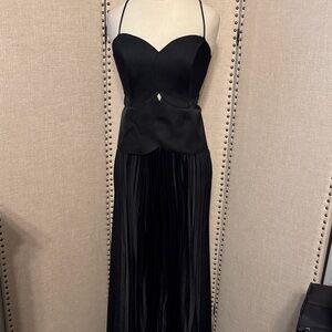 Elegant Black Strapless Gown